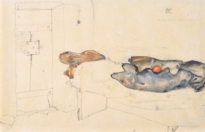 De ene sinaasappel was het enige licht door Egon Schiele
